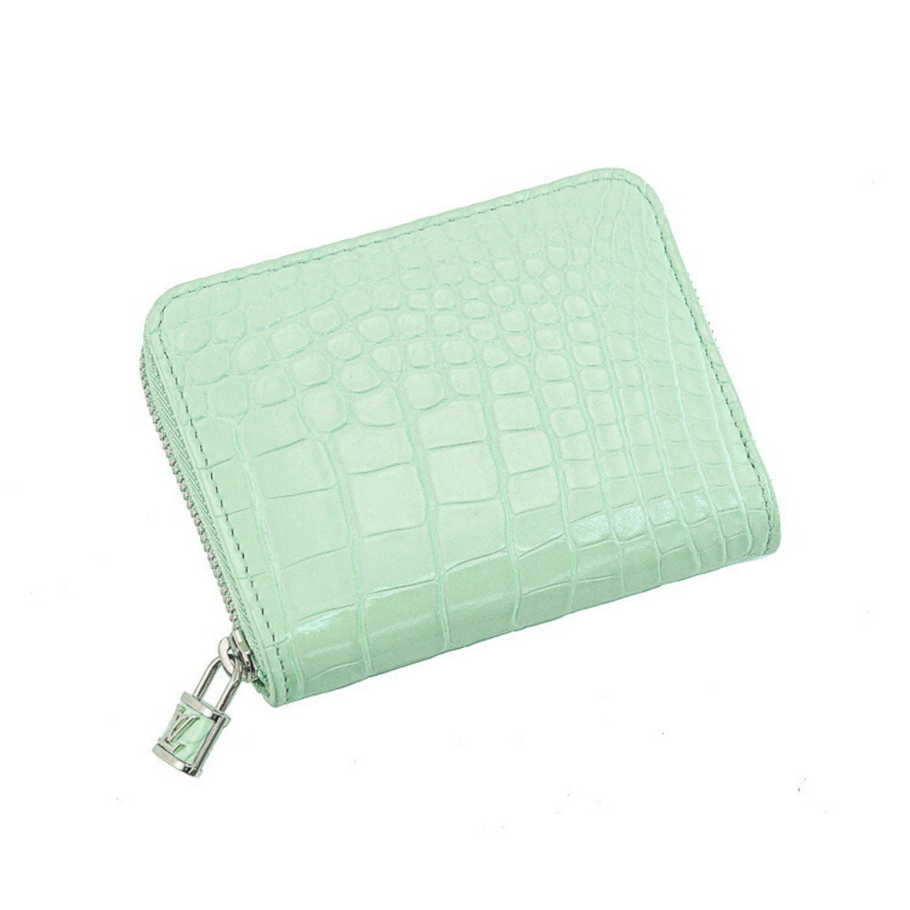 Louis Vuitton crocodile wallet Fraent LV Green Padlock Zippy Wallet